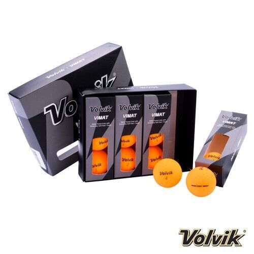 New 12 Volvik Vimat Matte Finish Orange Golf Balls