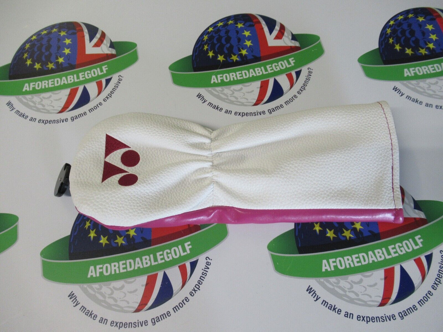 New Yonex Ezone Elite 2 White/Black/Magenta Fairway Wood Head Cover