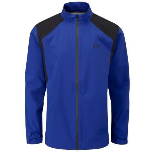 under armour portrush waterproof jacket royal blue/black uk size small loose