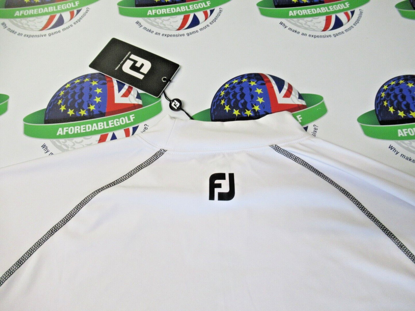 footjoy white long sleeve thermal base layer top uk size xl