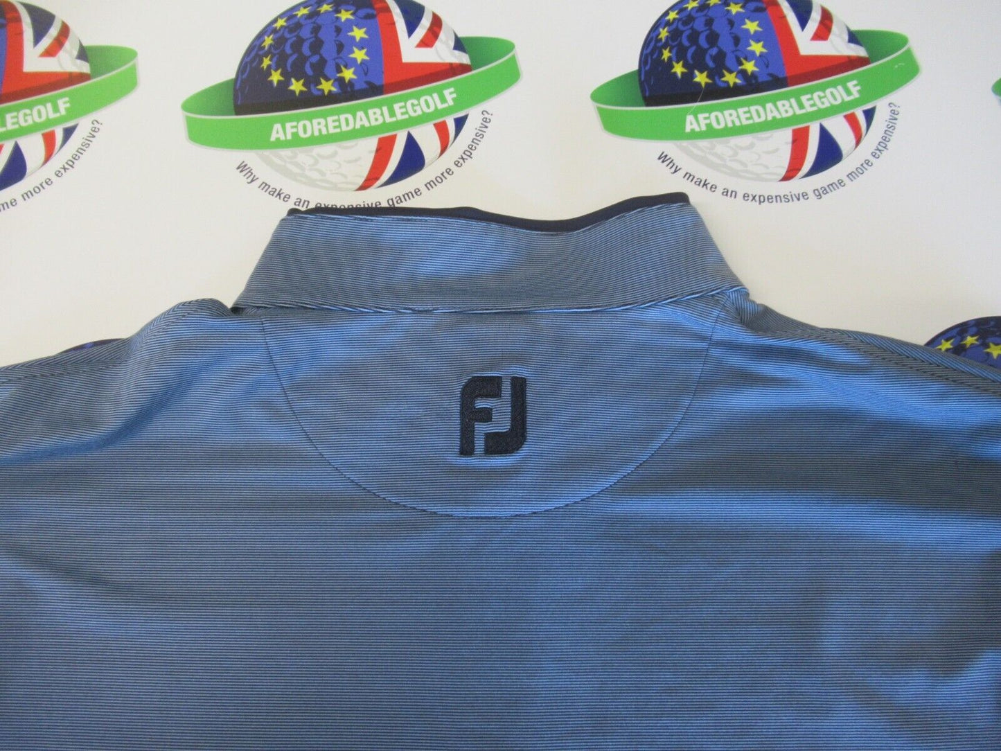 footjoy eu multistripe chill out 1/2 zip pullover navy/lagoon uk size xl