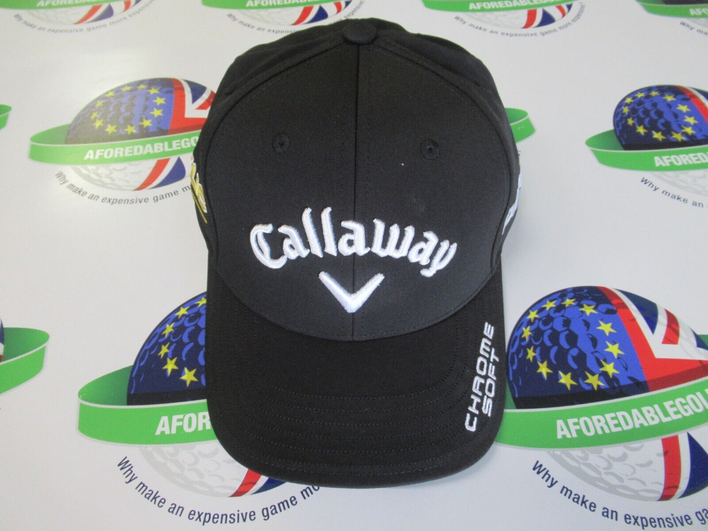 callaway golf tour fitted rogue st black golf cap apex chrome soft size large/xl