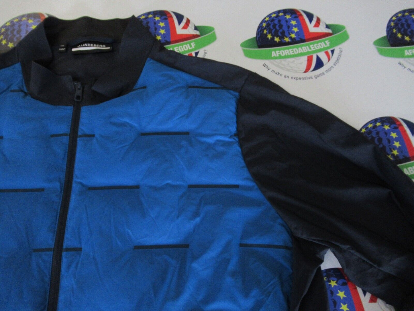 j lindeberg shield golf jacket royal blue/navy uk size xxl