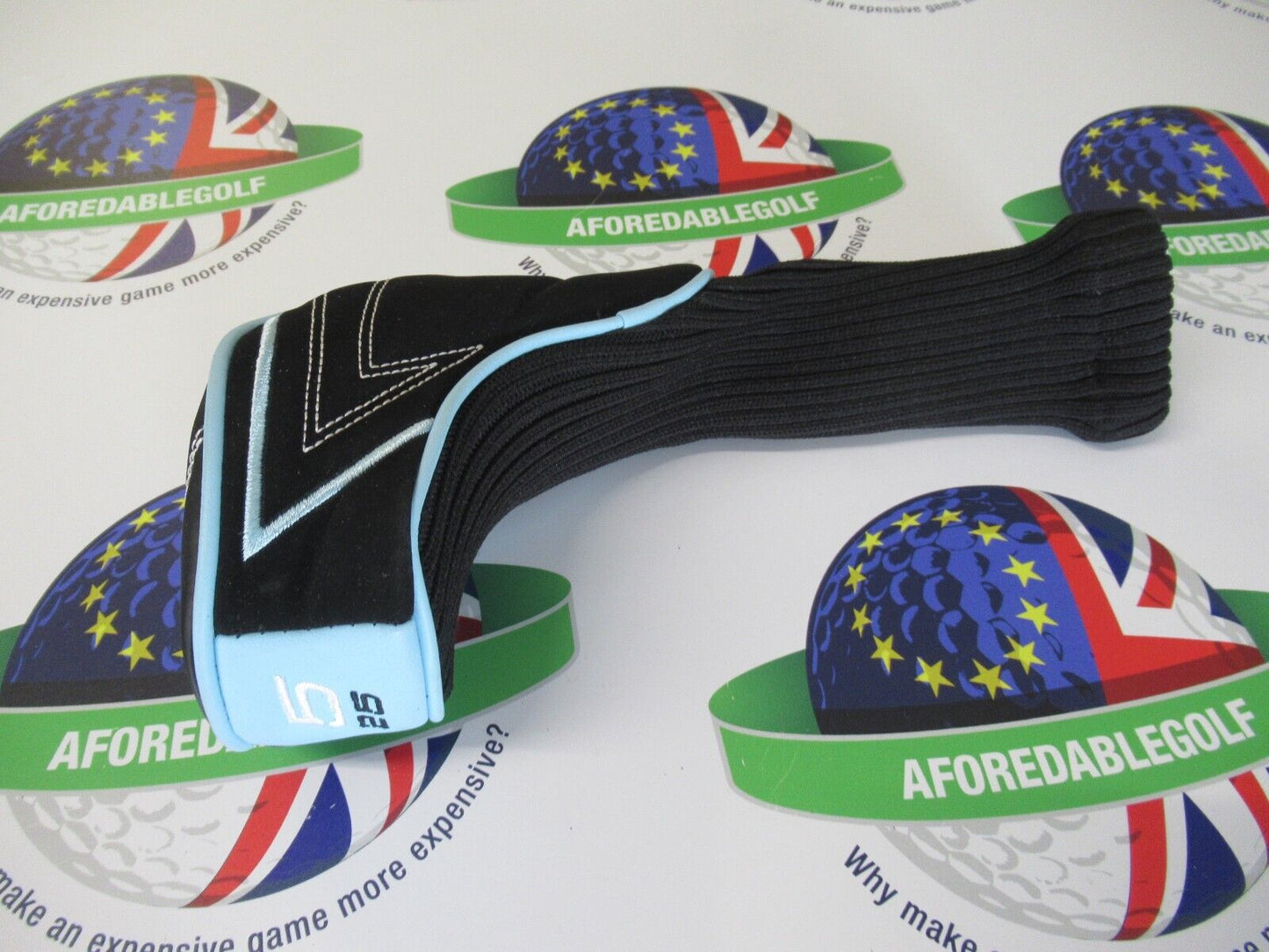 Used Mizuno Jpx Ez Sky Blue/Black 25 Degree #5 Hybrid/Rescue Head Cover