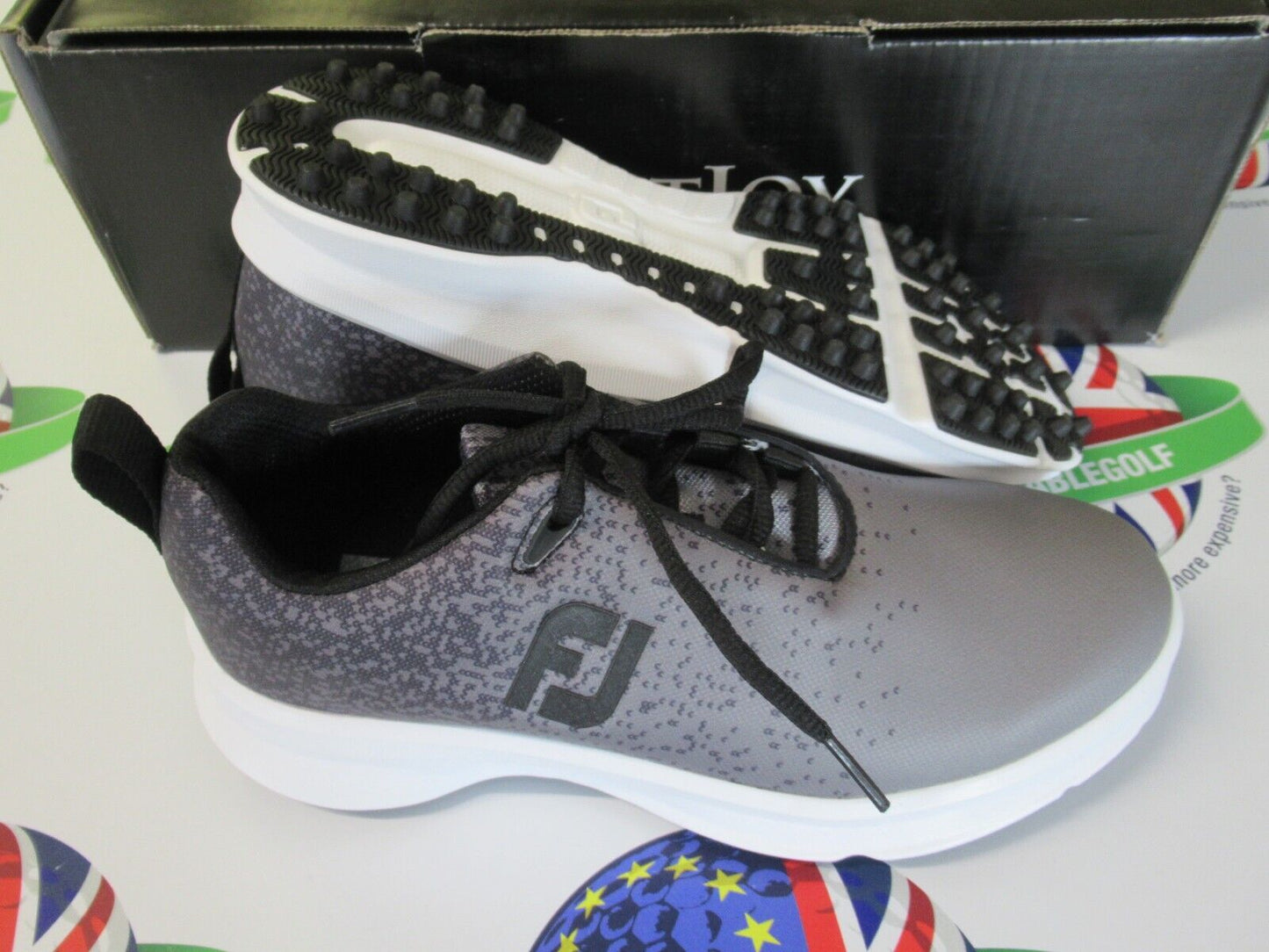 footjoy leisure ladies golf shoes charcoal/grey/white 92925k uk size 4 medium