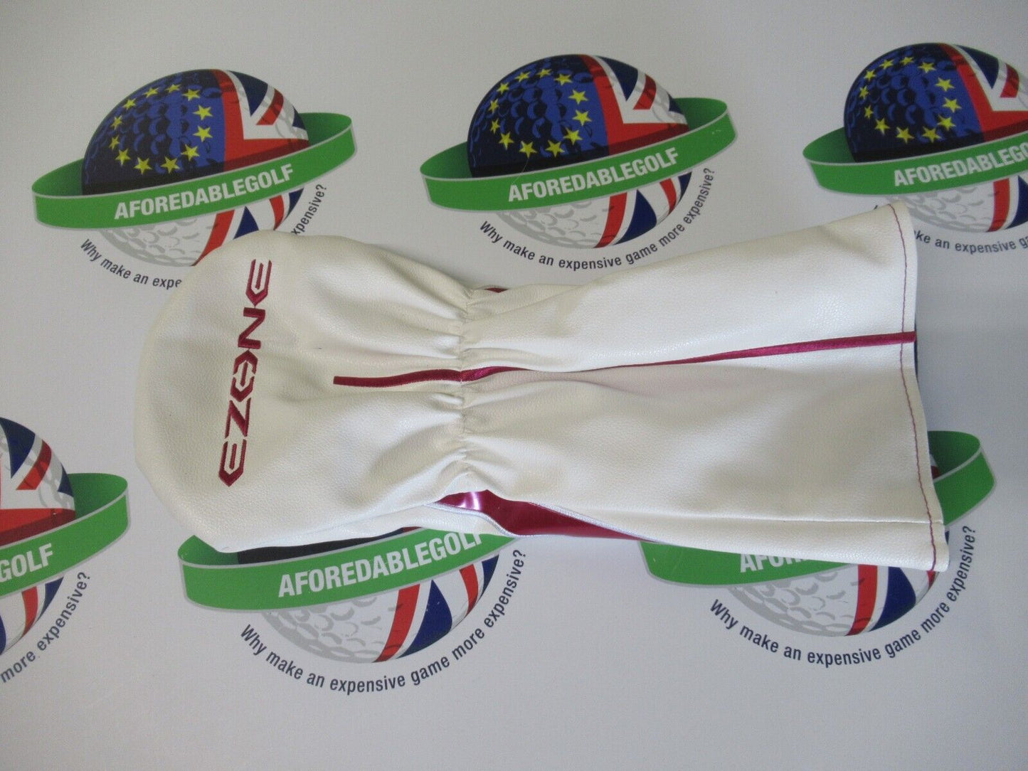 New Yonex Ezone White/Magenta/Silver Driver Head Cover