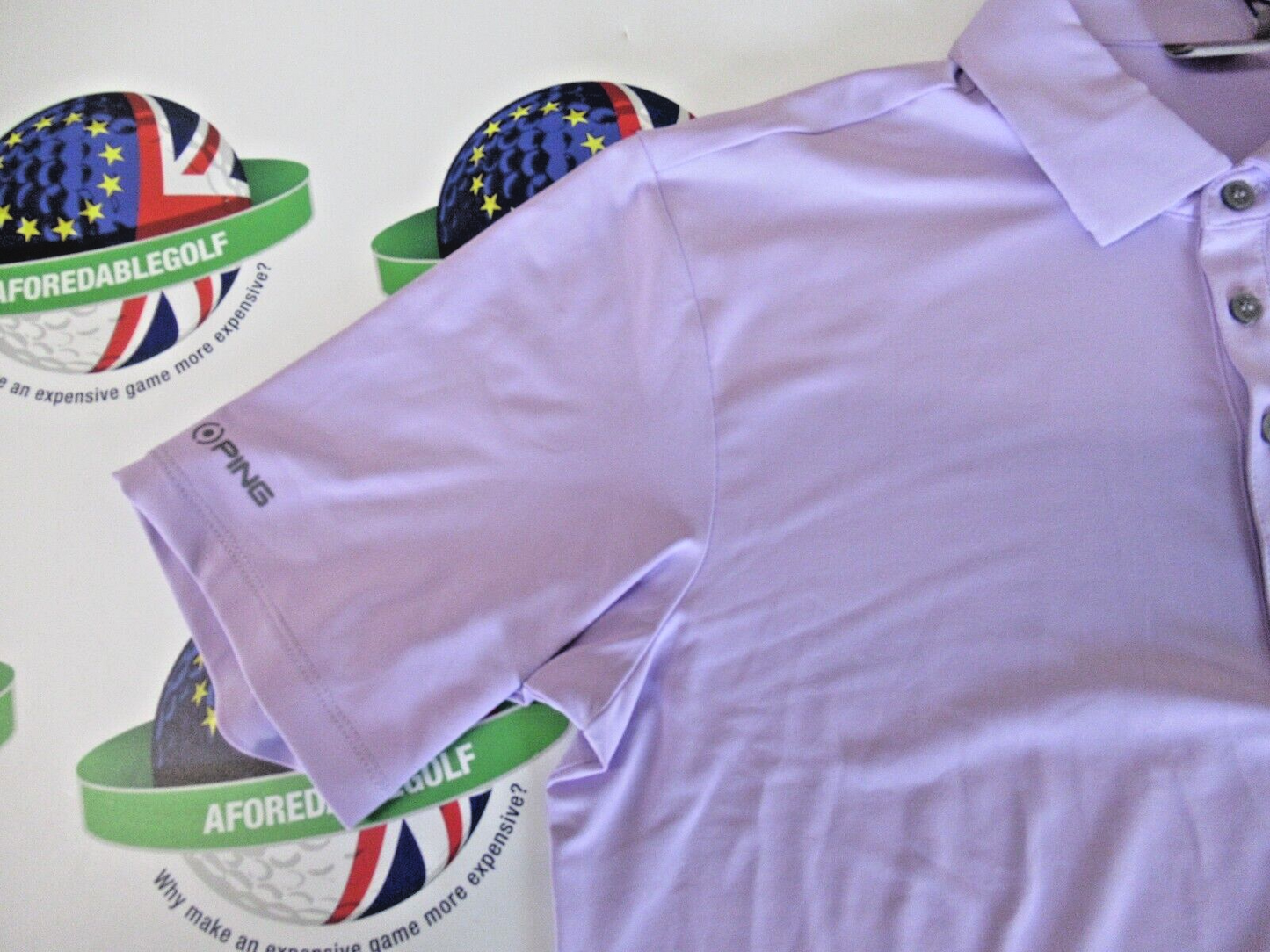 ping mr ping sensor cool polo shirt cool lilac uk size small