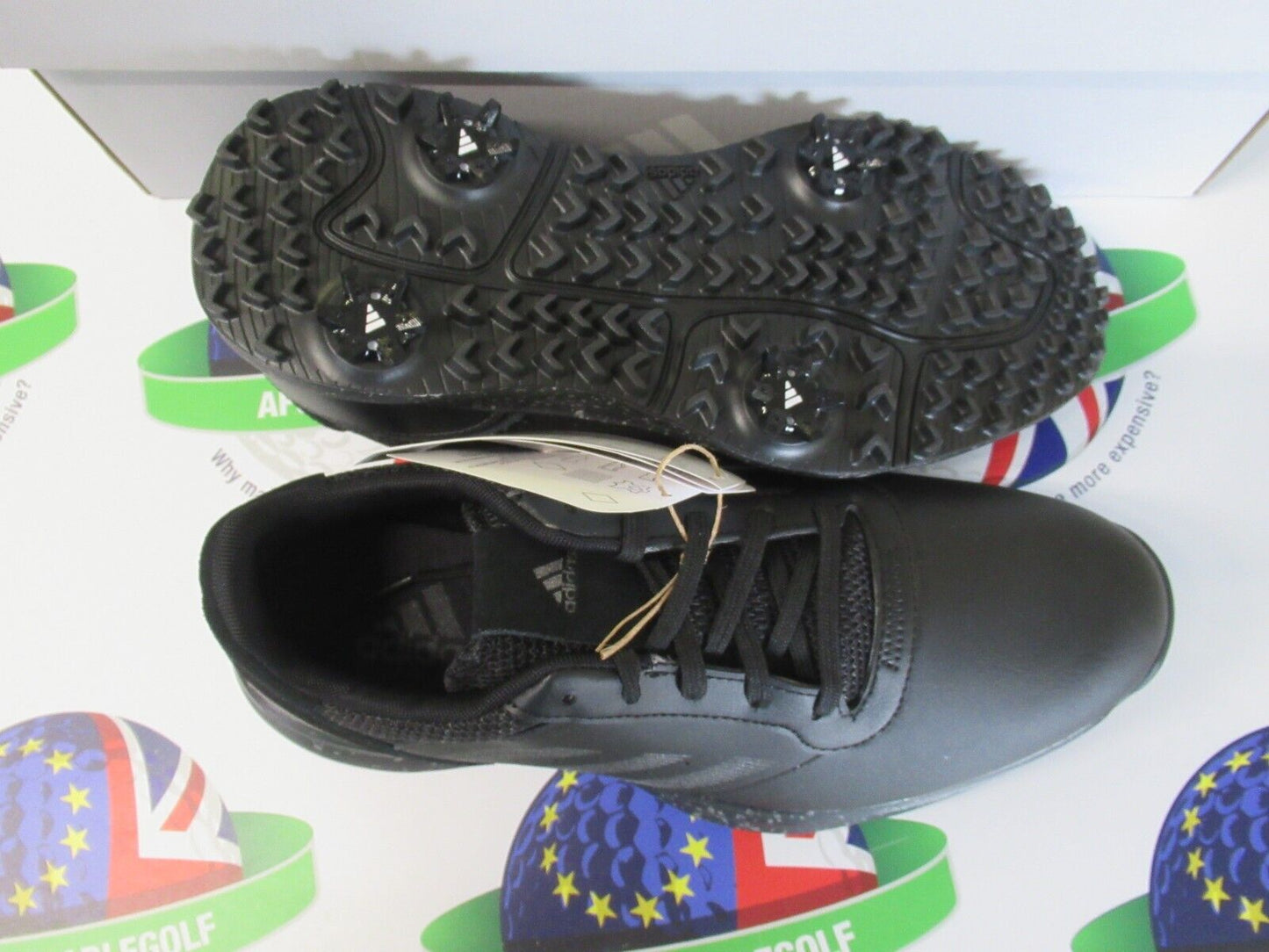 adidas s2g waterproof spiked golf shoes black uk size 7 medium