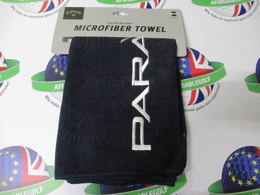 new callaway paradym navy microfiber golf towel 30" x 20" quick snap attachment