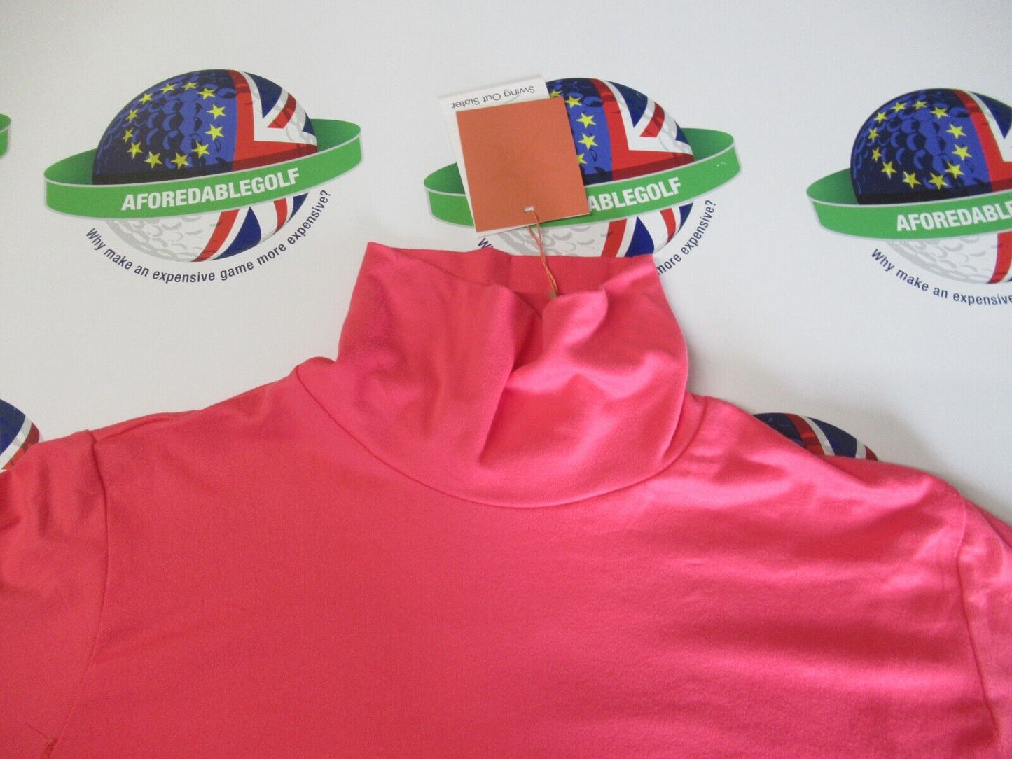 swing out sister chamomie roll neck top hot pink uk size large