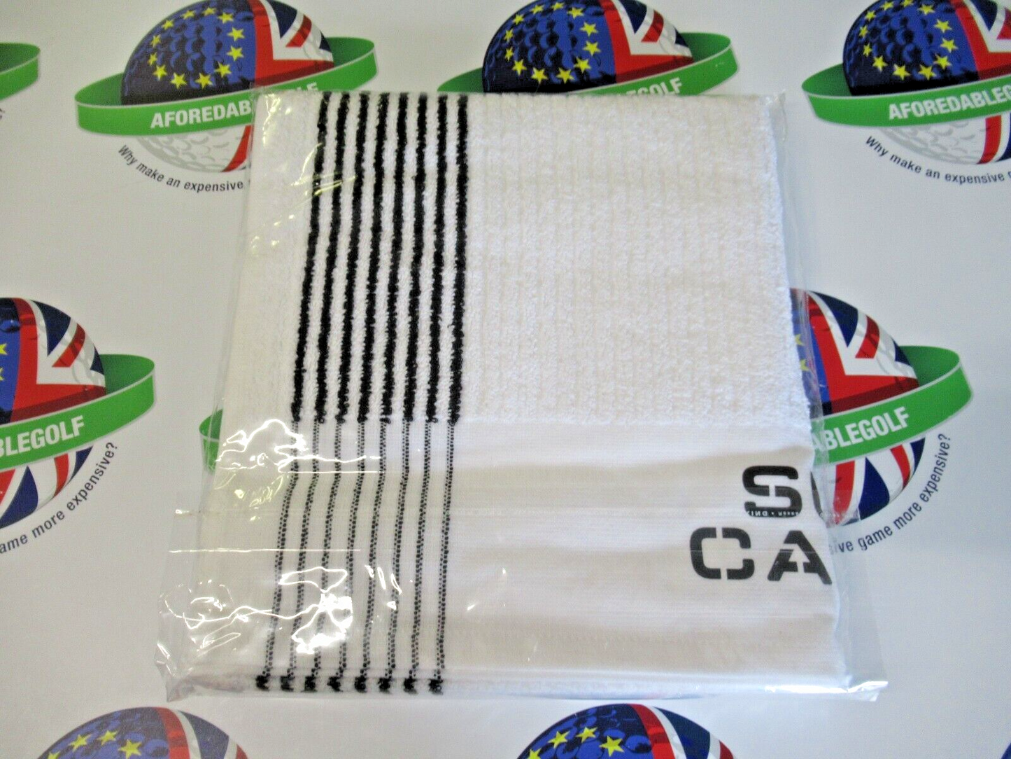 Scotty Cameron Limited Edition Vintage Caddy Towel 22" X 45" White/Black
