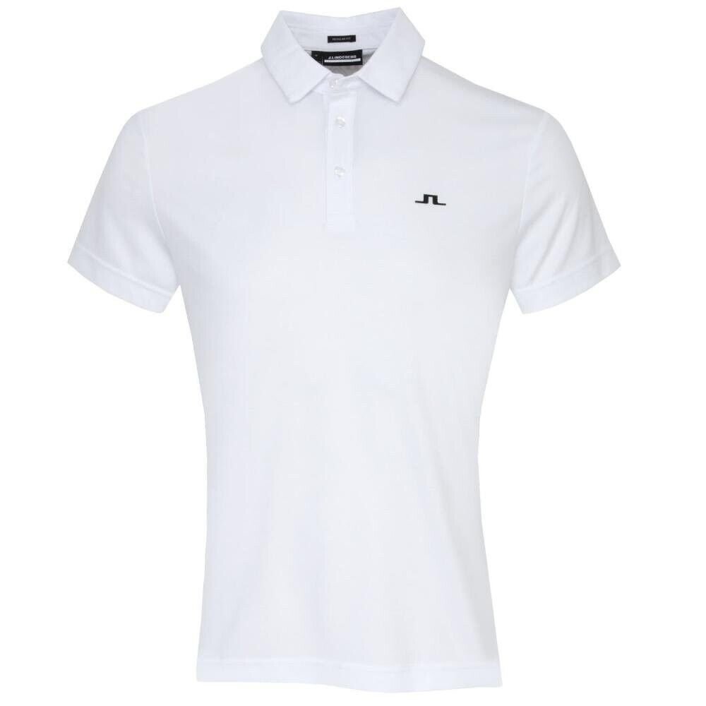 J.Lindeberg Peat Regular Fit Polo Shirt White UK Size Large