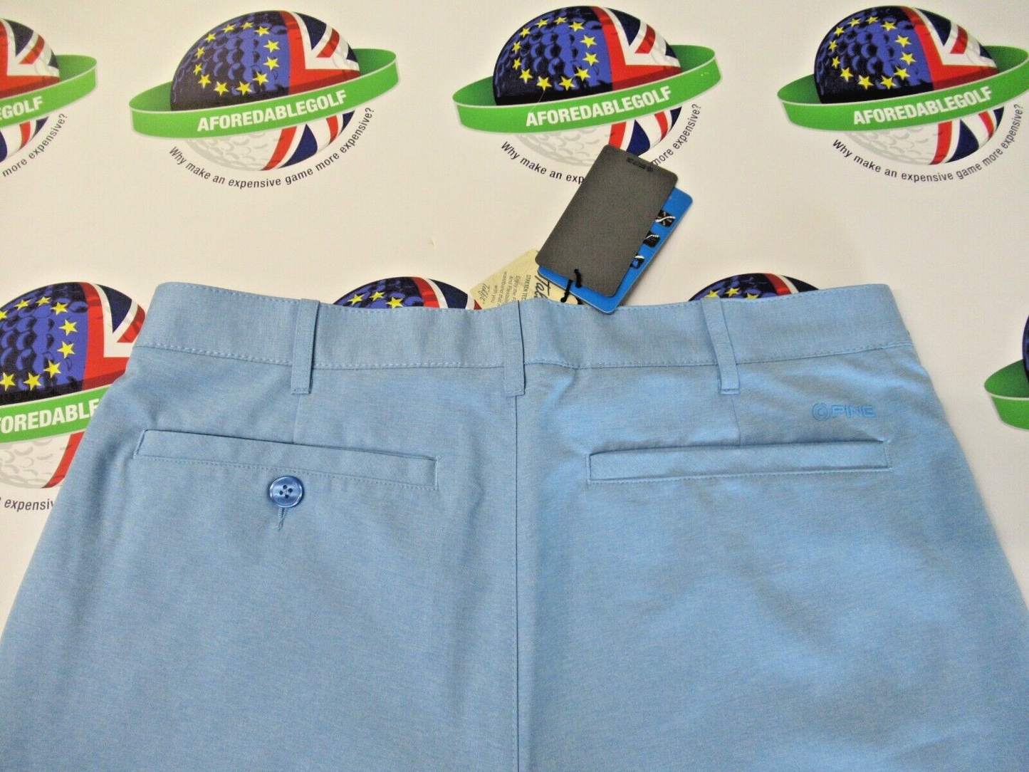 ping bradley infinity blue marl golf shorts waist 32"