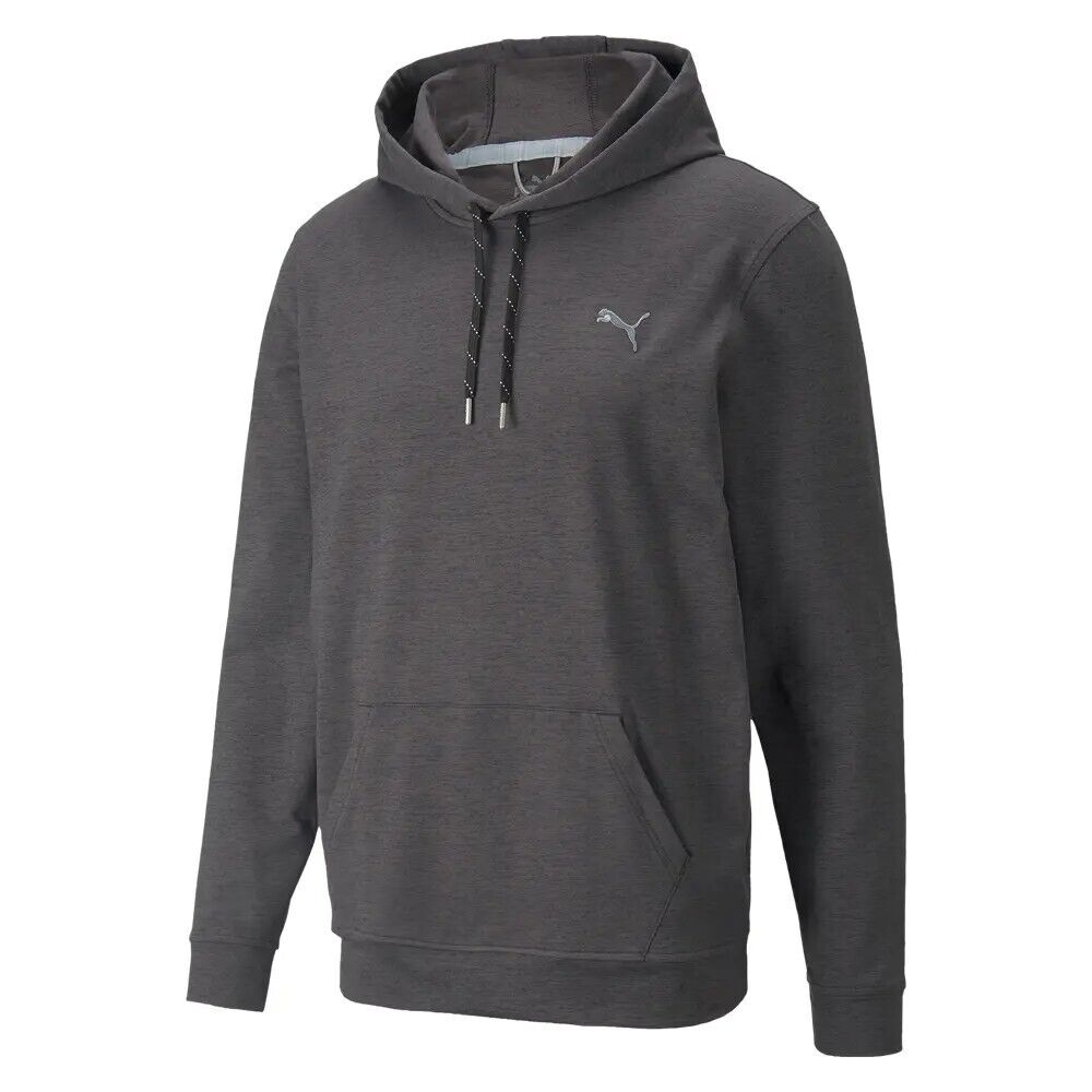 Puma Cloudspun Progress Golf Hoodie Black Heather UK Size XXL