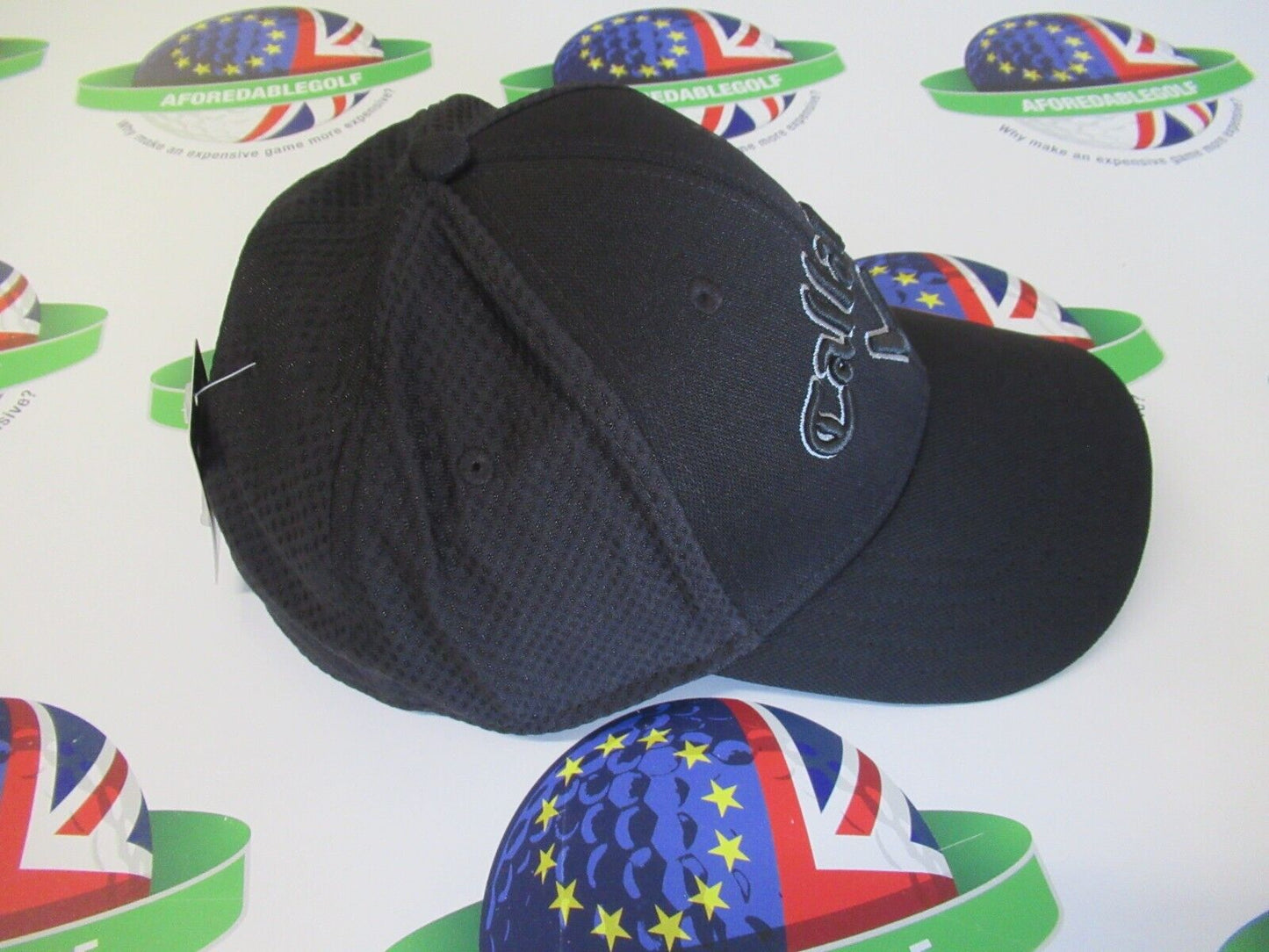 Callaway Golf Mesh Fitted Black/Grey Golf Cap Size Large/XL