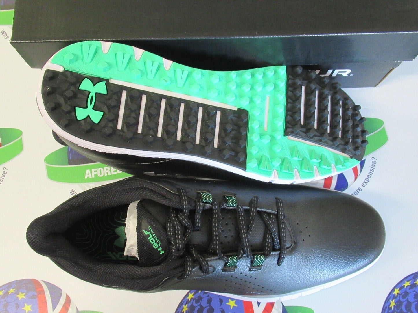 under armour drive fade sl black waterproof golf shoes uk size 9.5