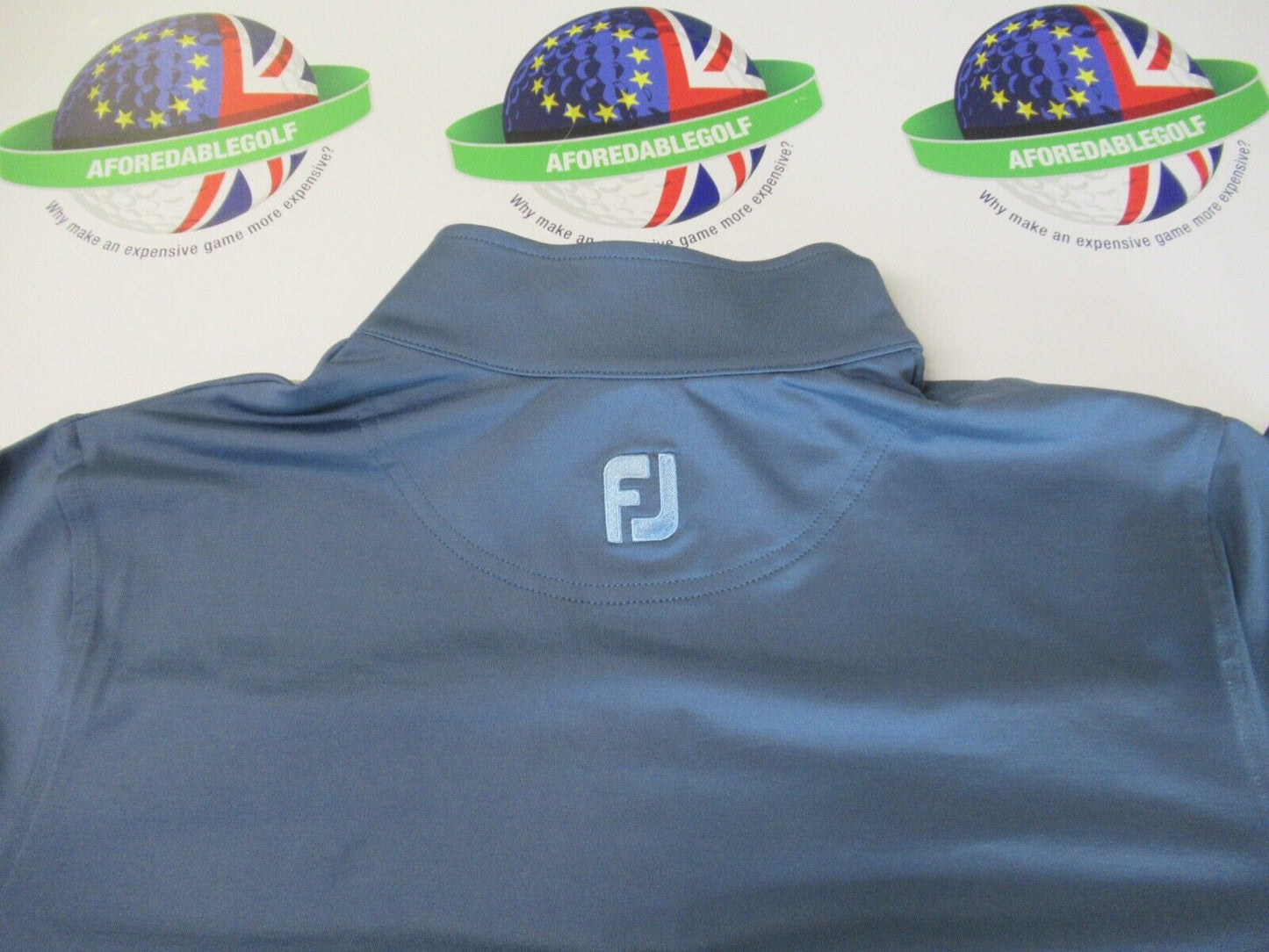 footjoy eu engineered chest stripe chill out 1/2 zip pullover ink/blue medium