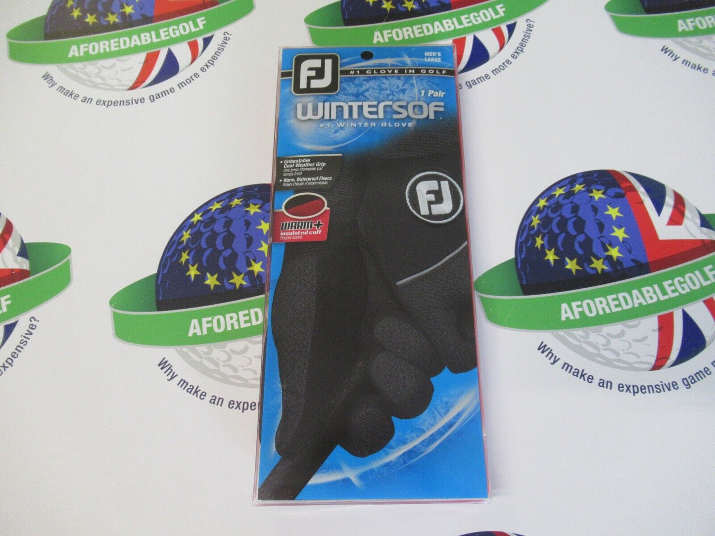 footjoy wintersof gloves black 1 pair uk size large