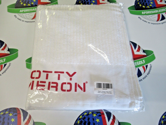 Scotty Cameron Limited Edition Vintage Caddy Towel 22" X 45" White/Red