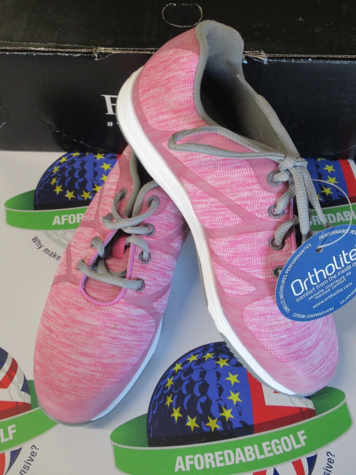 footjoy leisure ladies golf shoes pink/white/grey 92906k uk size 4 L