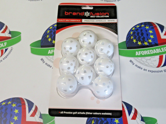 brand fusion golf collection practice airballs white