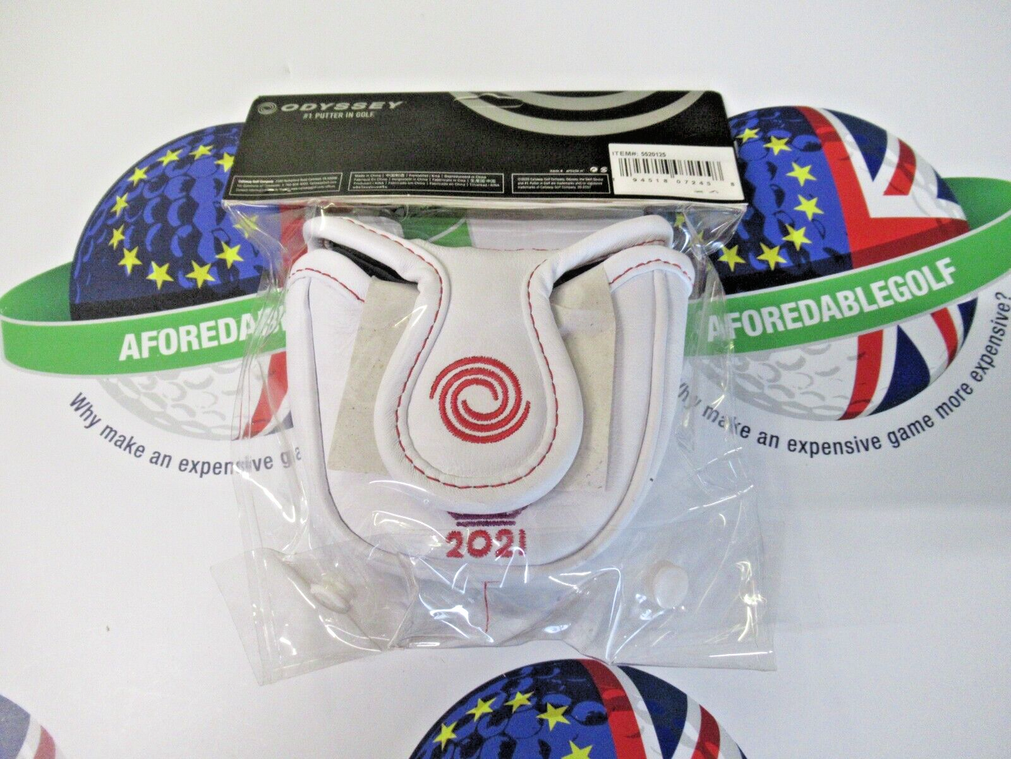 New Odyssey Limited Edition Leather 2021 British Open Mallet Putter Head Cover