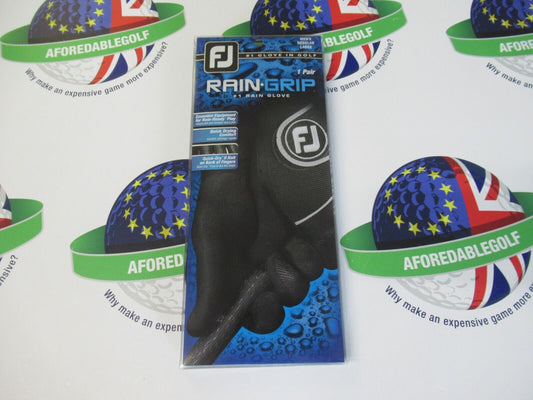 footjoy rain grip gloves black 1 pair uk size large