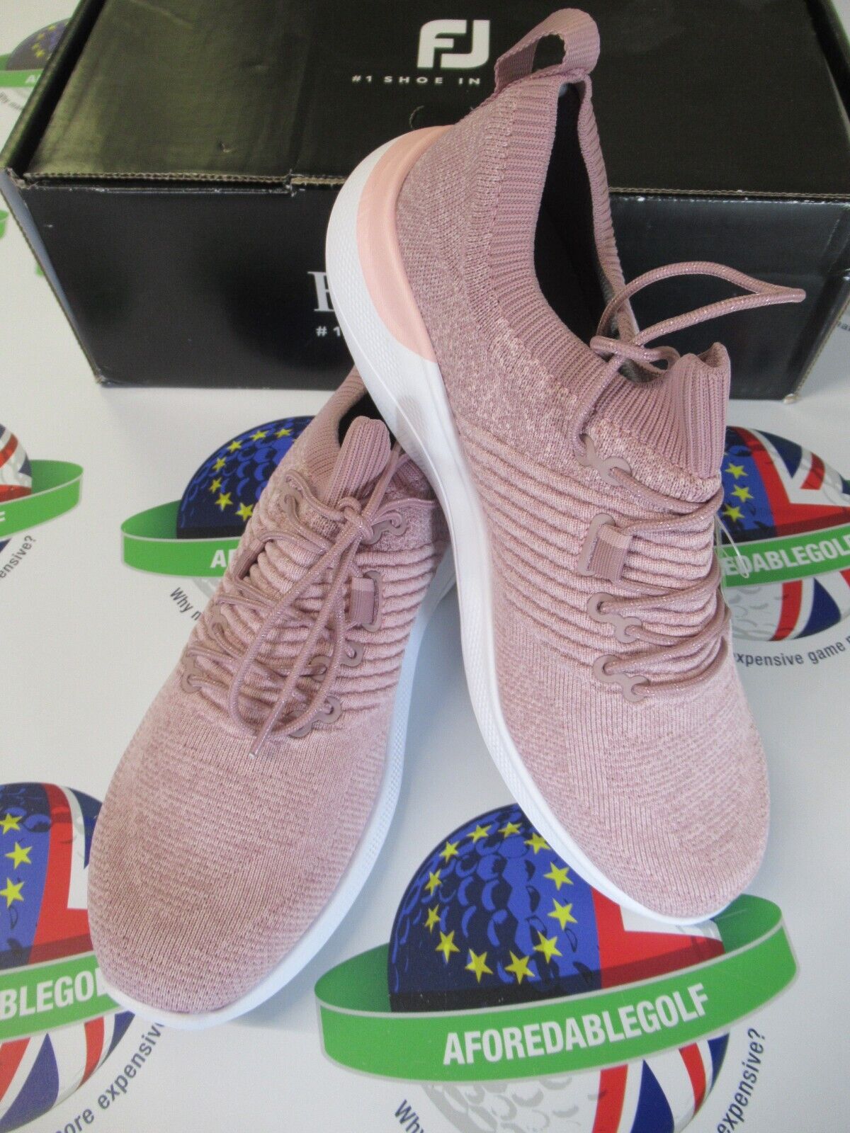 footjoy flex xp womens golf shoes pink heather 95335k uk size 7 medium