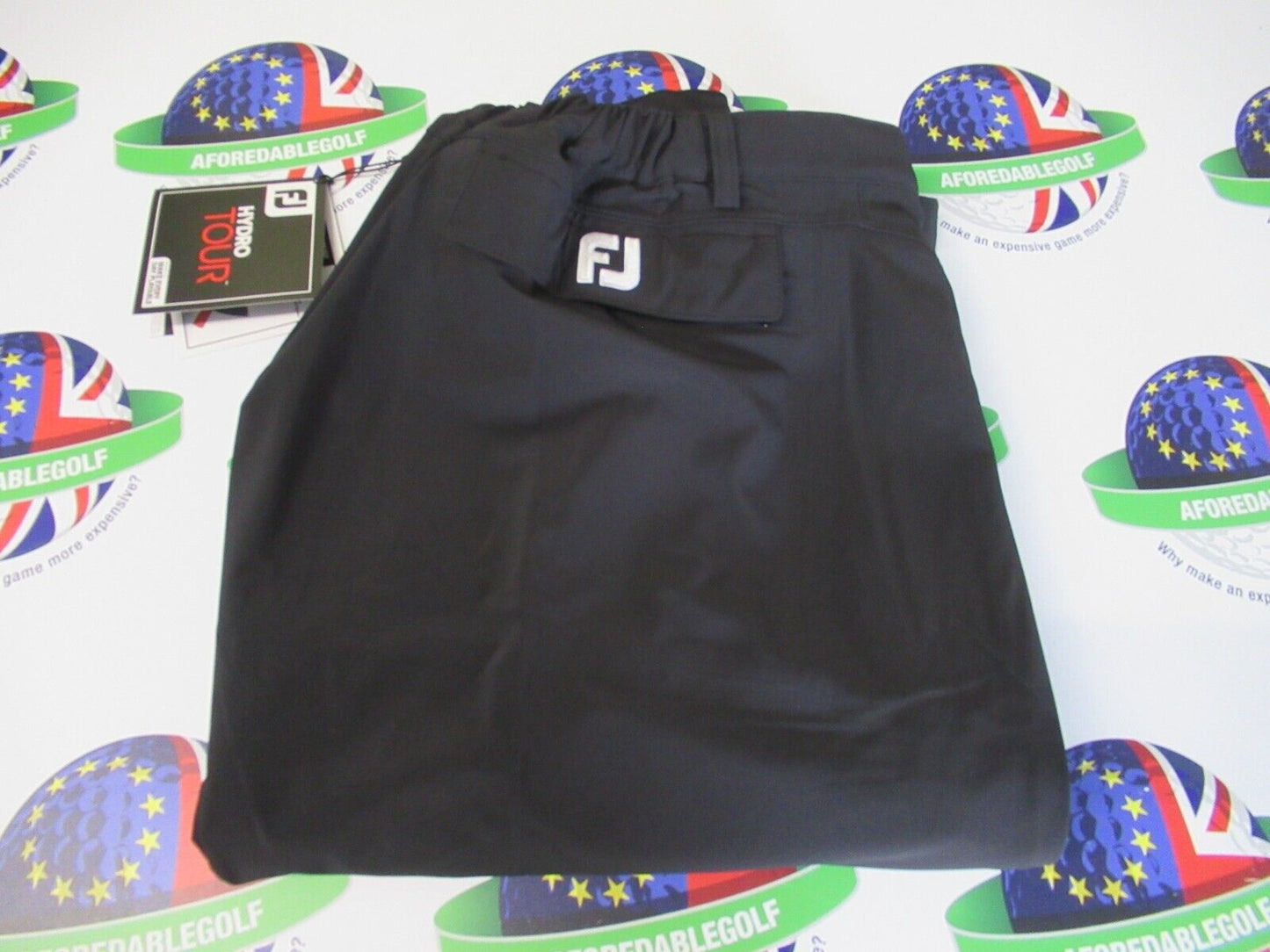 footjoy hydro tour black waterproof trousers xl leg 32"