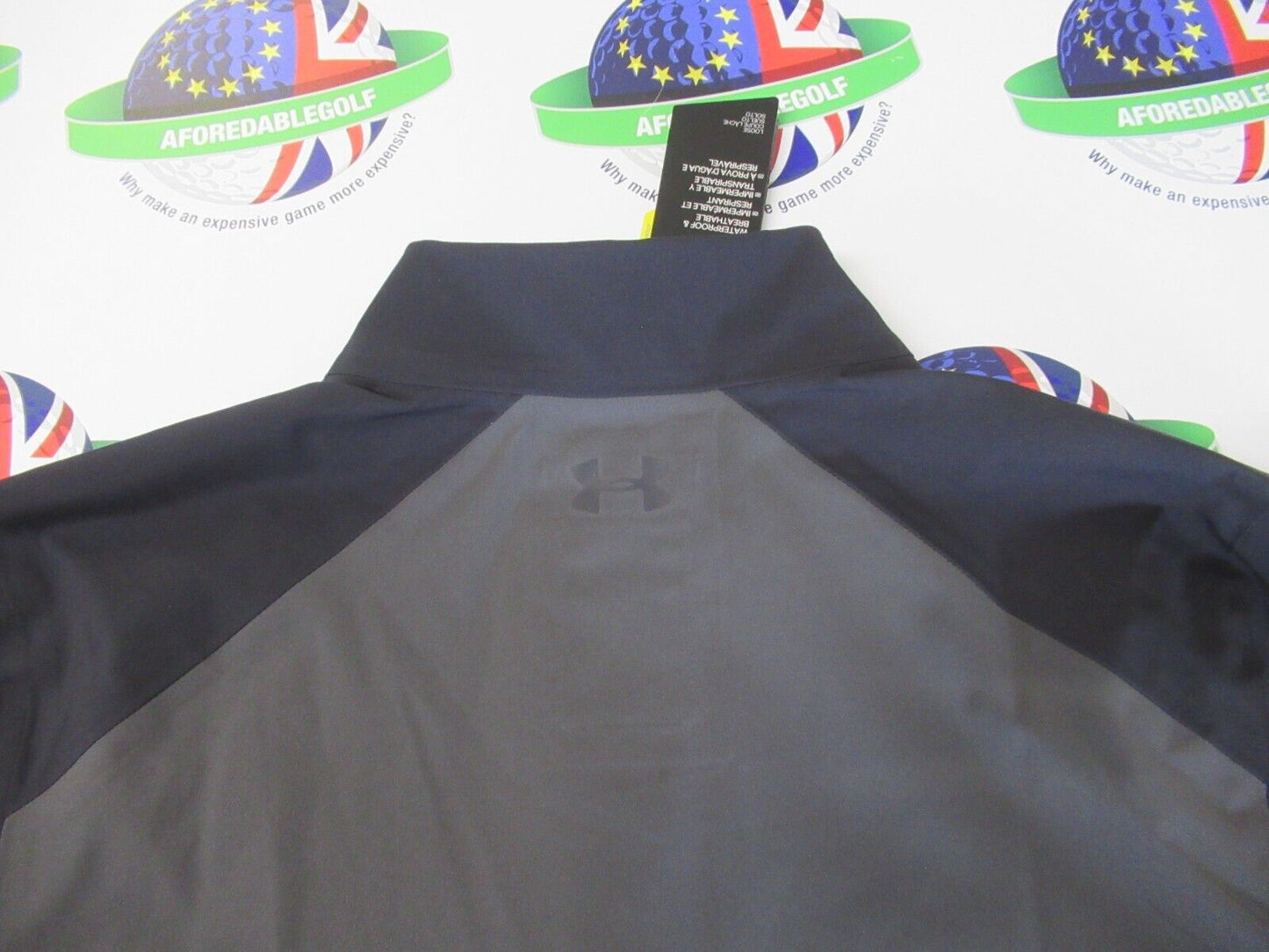 Under Armour Portrush Waterproof Jacket Grey/Black UK Size Small Loose