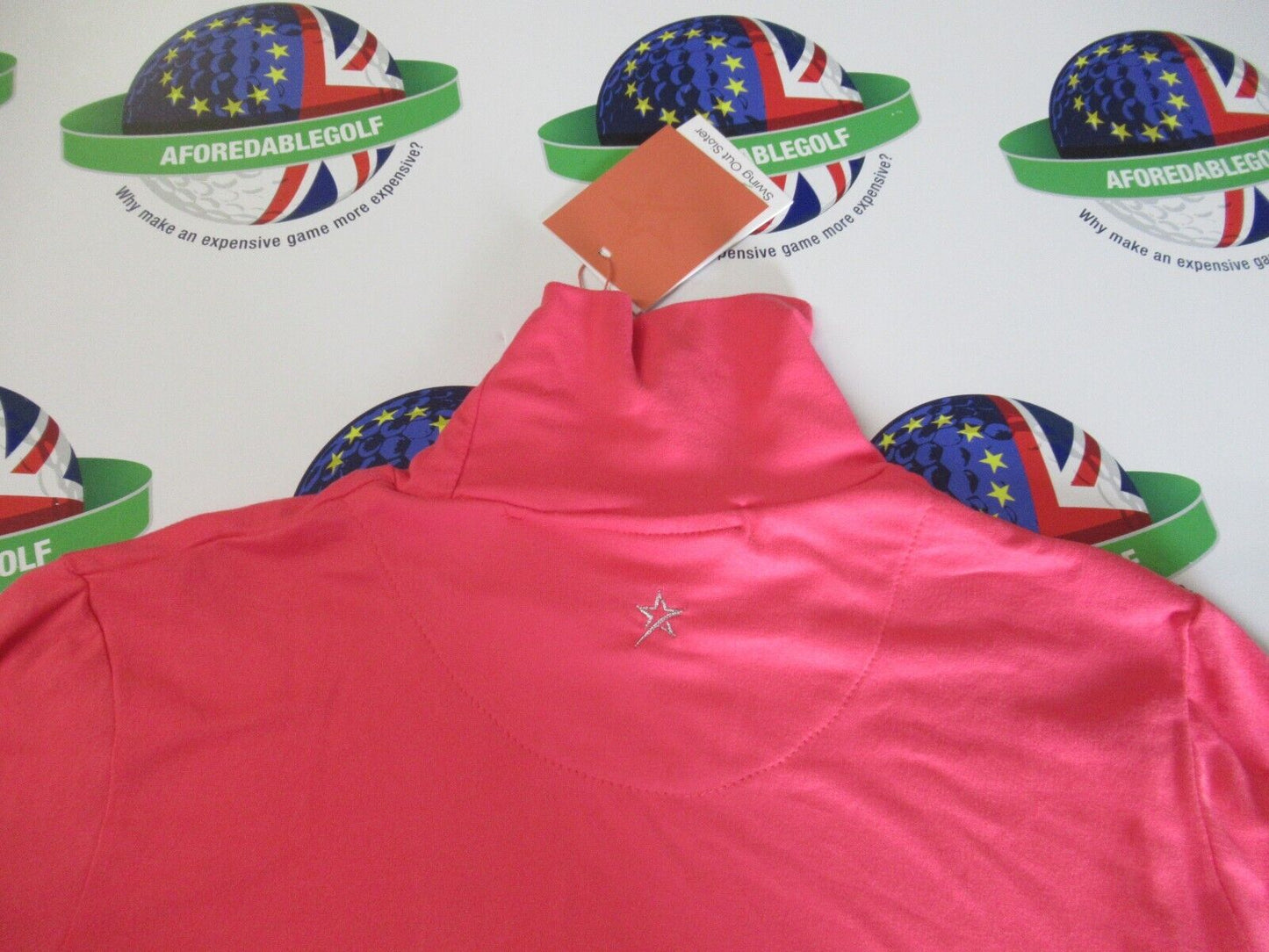 Swing Out Sister Chamomie Roll Neck Top Hot Pink UK Size XL