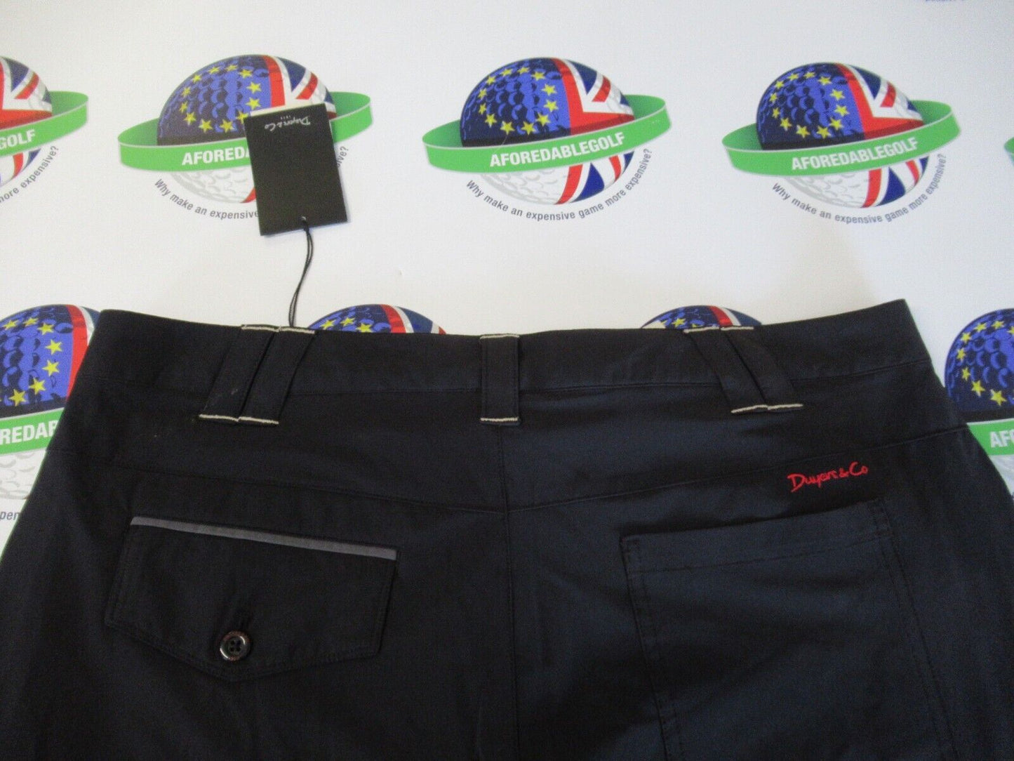 Dwyers & Co Mens DT039 Motion Pro Lined Golf Trousers Black Waist 38" Leg 31"