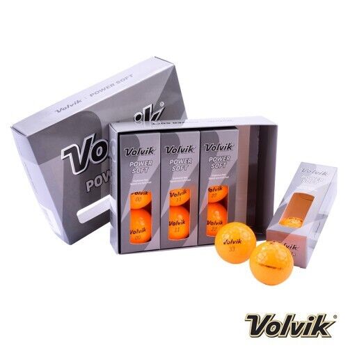 New 12 Volvik Power Soft Orange Golf Balls