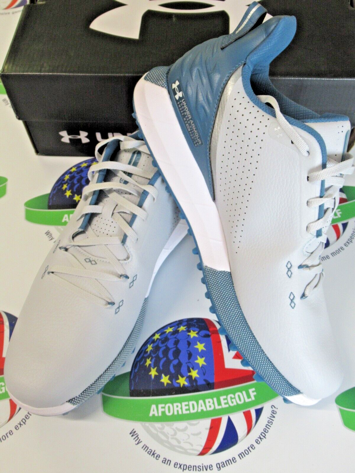 Under Armour Hovr Drive 2 Sl Waterproof Golf Shoes Grey/Blue UK Size 8.5