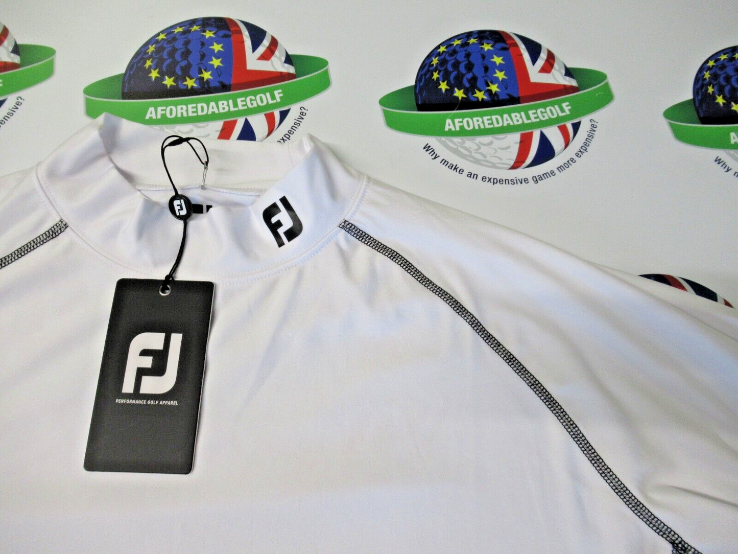 footjoy white long sleeve thermal base layer top uk size xl