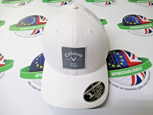 callaway golf rutherford 110 flexfit adjustable snap back white cap