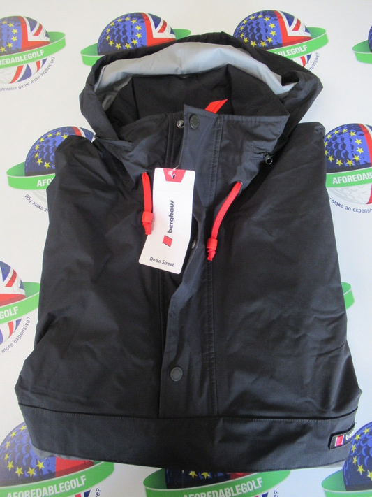 berghaus ski smock 86 shell half zip waterproof jacket black/grey uk size xl