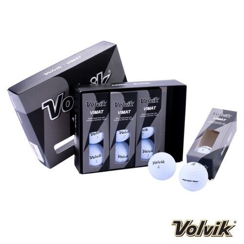 New 12 Volvik Vimat Matte Finish White Golf Balls