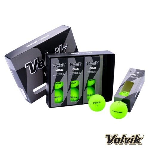 New 12 Volvik Vimat Matte Finish Green Golf Balls