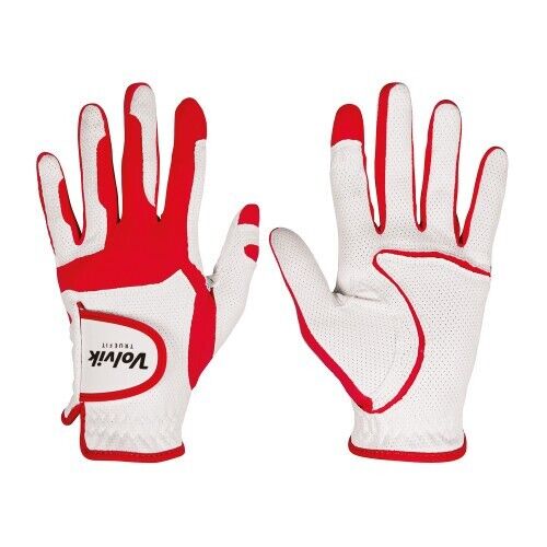 Volvik True Fit Mens White/Red Left Hand Glove For Right Hand Player One Size