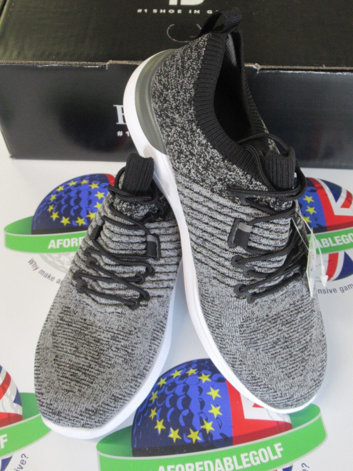 footjoy flex xp womens golf shoes black/grey 95336k uk size 7.5 medium