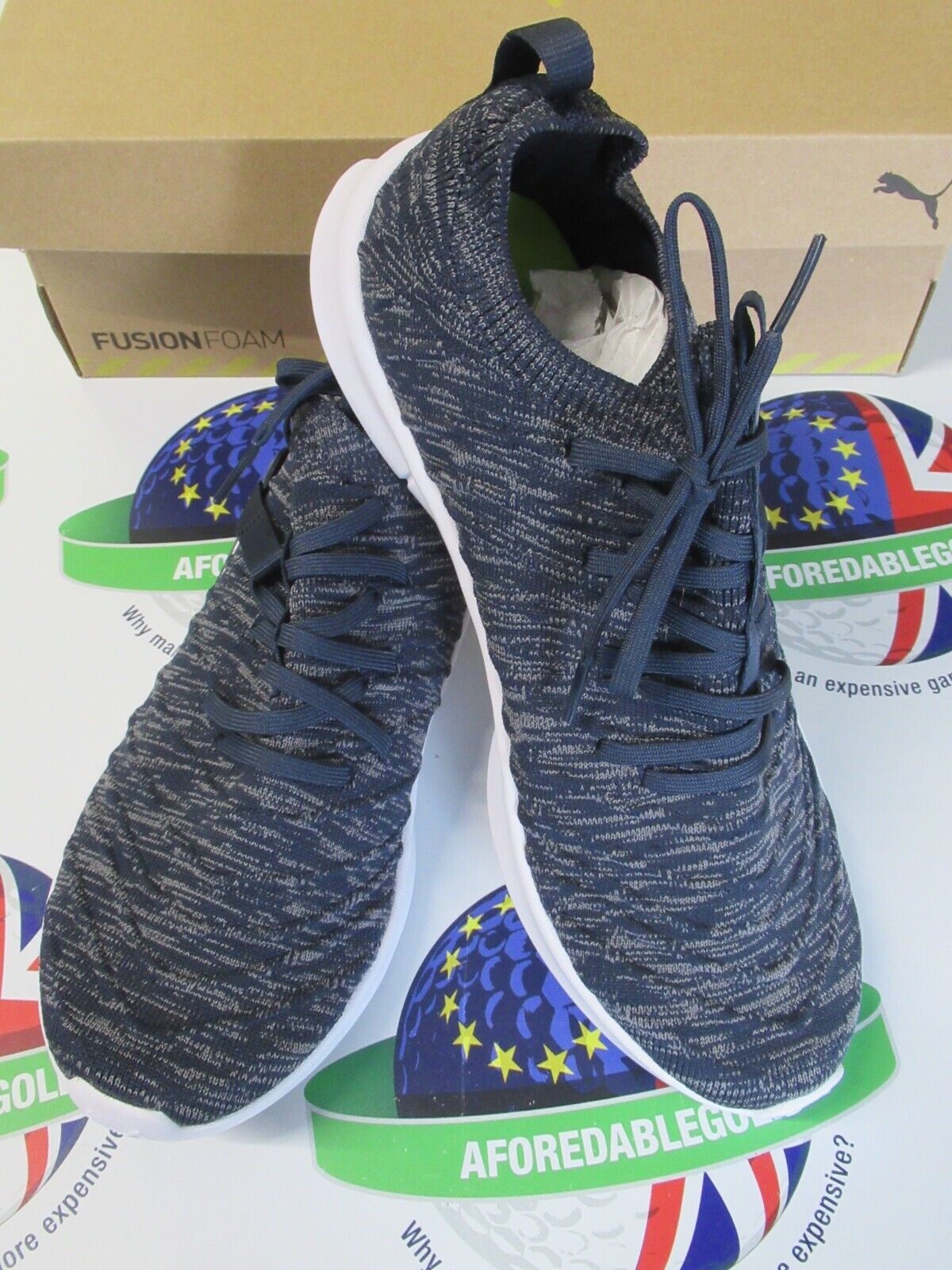 Puma Ladies Laguna Fusion Knit Golf Shoes Navy Blazer-Quiet Shade UK Size 5.5