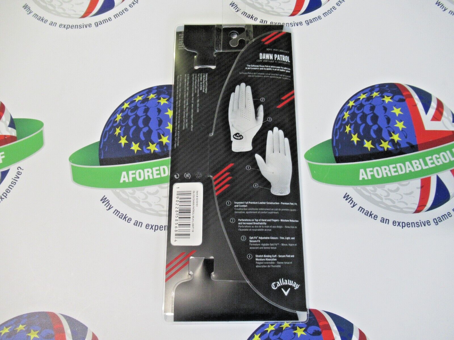 Callaway Dawn Patrol Leather Left Hand Glove For Right Hand Player Large