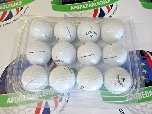 12 callaway chrome soft x mixed year models pearl/pearl 1 grade golf balls