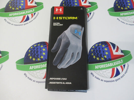under armour storm rain golf gloves grey (1 pair) left & right gloves small