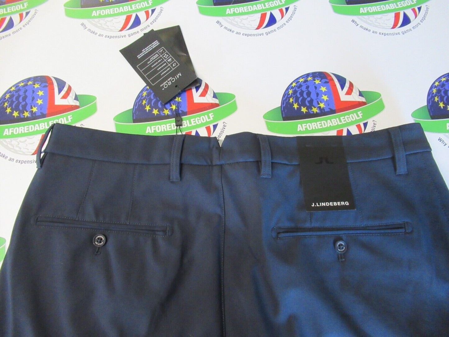 J.Lindeberg Ellott Bonded Fleece Lined Trousers Navy Waist 38" Leg 32"