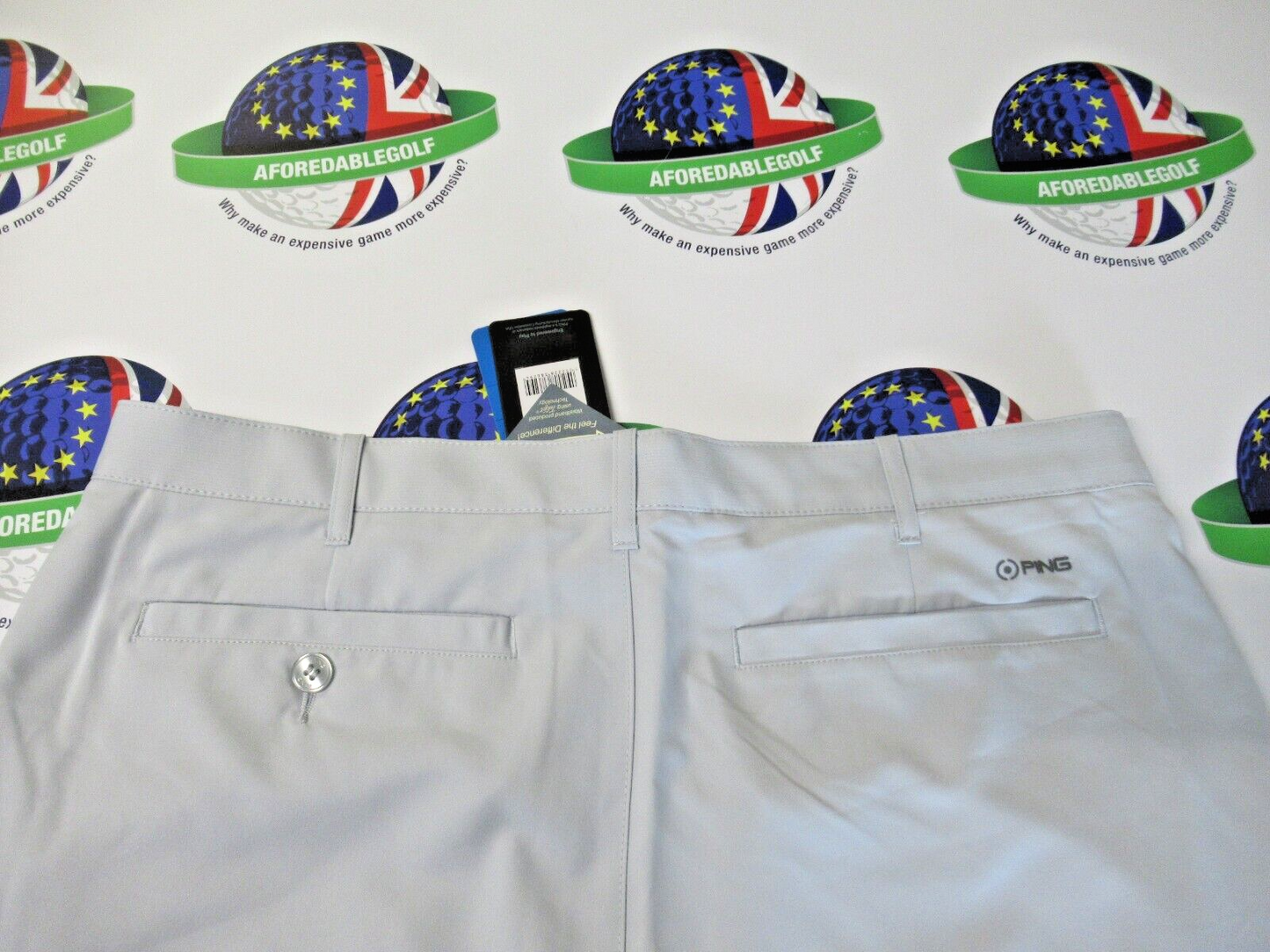 ping bradley pearl grey golf shorts waist 36"