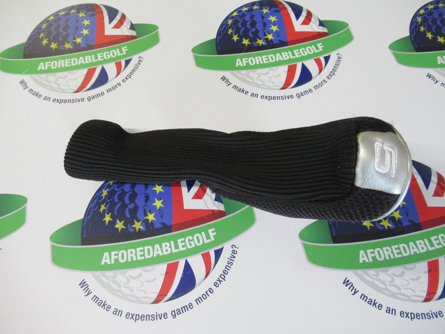 Used Mizuno Fli-Hi Black/Silver/White #5 Hybrid/Rescue Head Cover