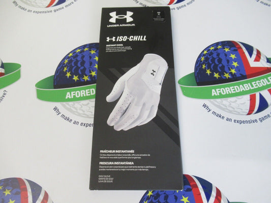 under armour iso-chill white left hand golf glove size medium