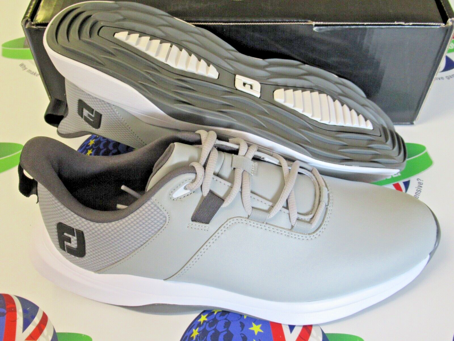Footjoy Prolite Waterproof Golf Shoes Grey UK Size 9 Medium 56923K